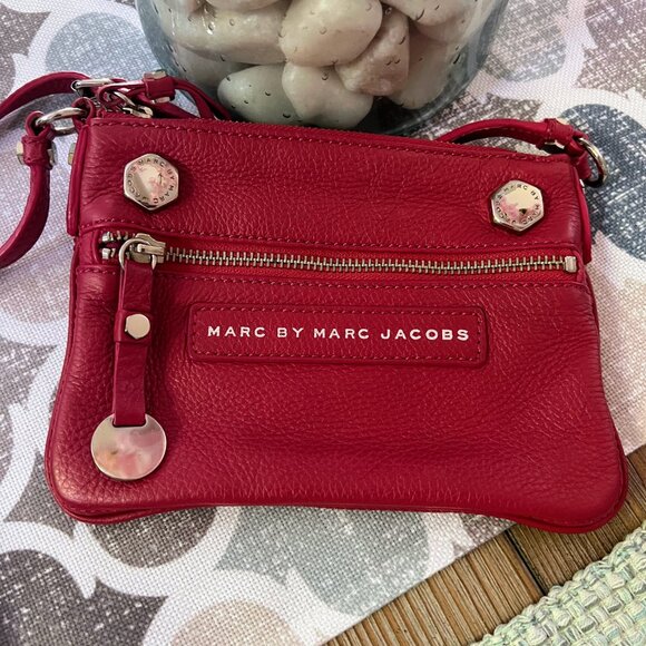 Marc by Marc Jacobs Crossbody – Bold Red Leather Mini | Edgy & Compact - Picture 9 of 10